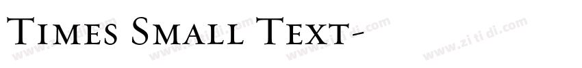 Times Small Text字体转换
